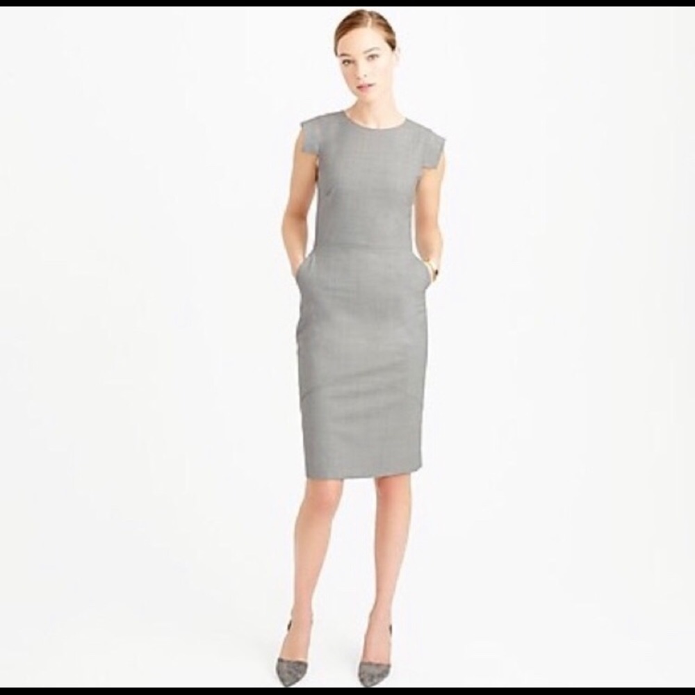 Resume Dress - Italian Wool In Heather Grey